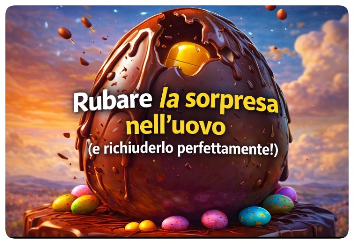 Come rubare la sorpresa nell’uovo… e richiuderlo perfettamente