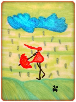 Femme rouge avec parapluie: l'asta comica del nuovo capolavoro di Prosdocimi